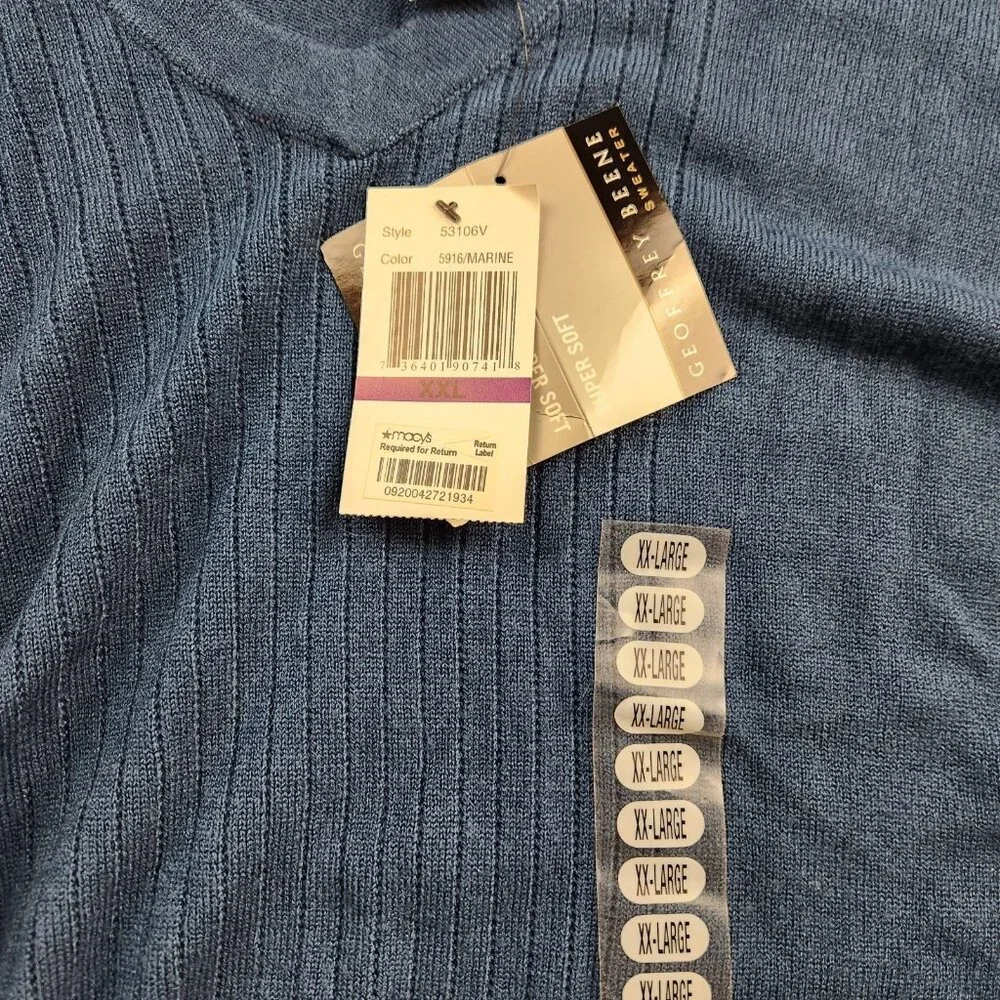 Mens Geoffery Beene Super Soft size 2XL Long Sleeve Pullover Fleece Sweater - Picture 7 of 8